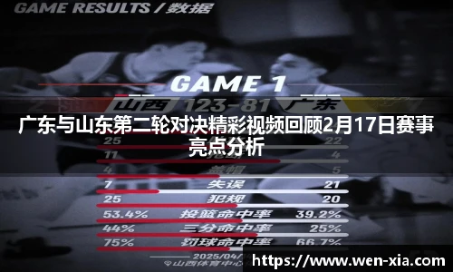 广东与山东第二轮对决精彩视频回顾2月17日赛事亮点分析